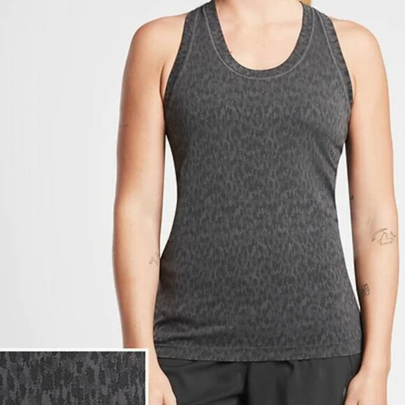 Athleta Momentum  Allure Black Leopard racerback tank top XL - Picture 1 of 2